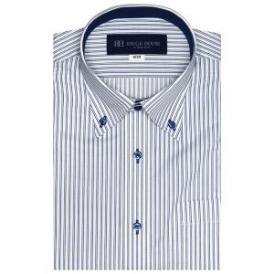 形態安定ノーアイロン ドゥエボットーニボタンダウン 半袖ビジネスワイシャツ