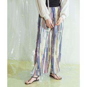 パンツ オイルペイント リラックスパンツ