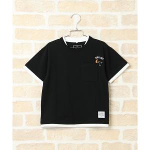 tシャツ Tシャツ フェイクレイヤード刺繍Tシャツ