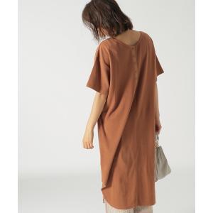 ワンピース 半袖 2WAYワッフルワンピース