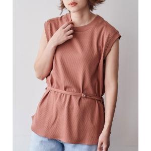 tシャツ Tシャツ リブフレンチウエストマークTee