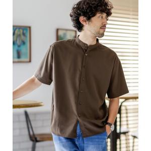 シャツ ブラウス 「WEB限定」エントリーワイドバンドカラーシャツ　半袖