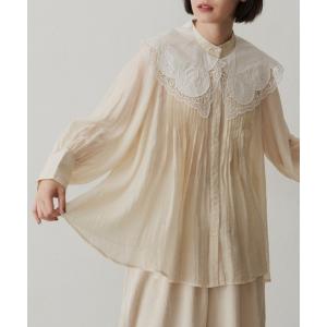 ブラウス シャツ ピンタックシアーブラウス レディース