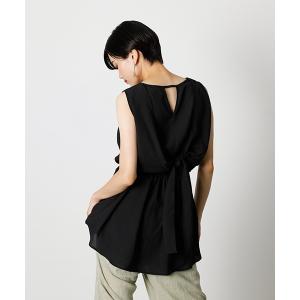タンクトップ BACK RIBBON PEPLUM TOP/バックリボンペプラムトップ