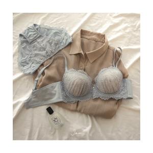 下着女性 上下セット 脇高 ナチュラルメイク ブラ＆ショーツセット