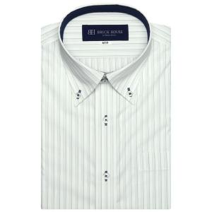 形態安定ノーアイロン ドゥエボットーニボタンダウン 半袖ビジネスワイシャツ