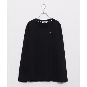 tシャツ FILA/フィラ ワンポイント ブランド ロゴ 刺繍 BIGロゴ プリント クルーネック 長袖 Tシャツ ロンT メンズ レディース