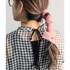 ヘアアクセサリー オーガンジースカーフリボン
