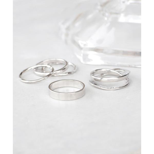 指輪 リング MIXデザインメタルリング「5本セット」 レディース