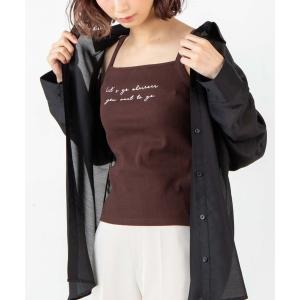 キャミソール WEGO/刺繍ロゴ2wayキャミソール