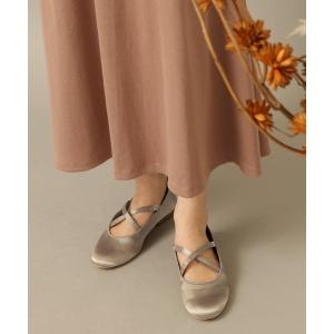 シューズ クロスストラップフラットシューズ