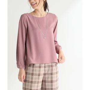 シャツ ブラウス 後プリーツブラウス