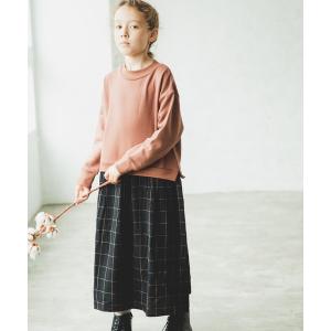 ワンピース 上下切り替えチェック柄ワンピース