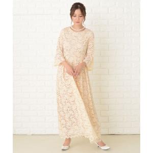 ドレス 総レースロングワンピースドレス