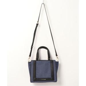 トートバッグ バッグ 【復刻リニューアル】デニムスクエアライン2wayトート