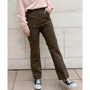 パンツ PLAID FLARE PANTS