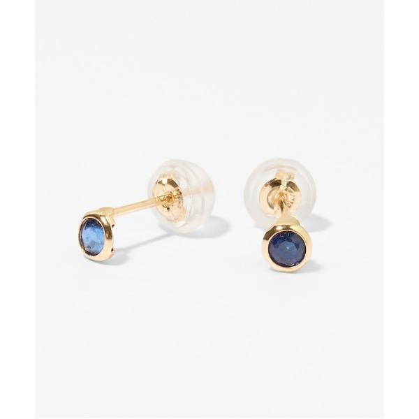 ピアス K10 Birthday 1粒 カラーストーン ピアス「ダイヤモンド・エメラルド・ルビー・サ...