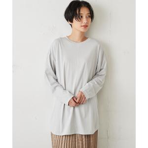 tシャツ Tシャツ 裾ラウンド前ハギチュニック
