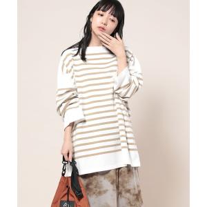 tシャツ Tシャツ BIGバスクTシャツ(チュニック、ボーダーTシャツ、ビッグシルエットトップス)