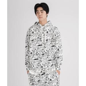 パーカー PEANUTS(R) COLLECTION リラックスグラフィックフーディ SNOOPY AOP
