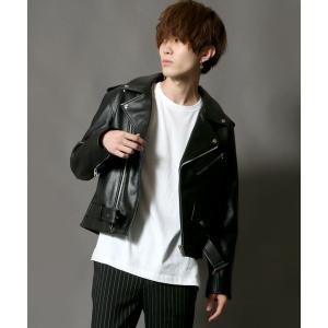 ジャックローズ　レザージャケット　シングルライダース　ダブルジップ ブラック　L ジャックローズ レザージャケット シングルライダース ダブル