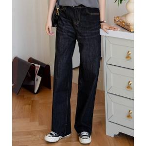 パンツ デニム ジーンズ レディース カットオフストレートデニムパンツ