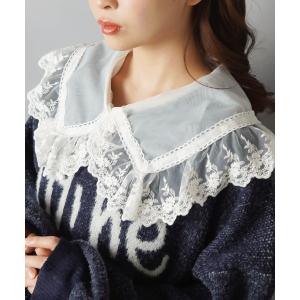 m.soeur（エムスール） つけ襟 付け襟 手編みのフリルティペット