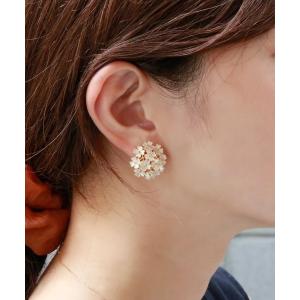 イヤリング フラワードームイヤリング