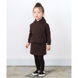 ワンピース 裏毛 長袖 ひざ上パーカーワンピース