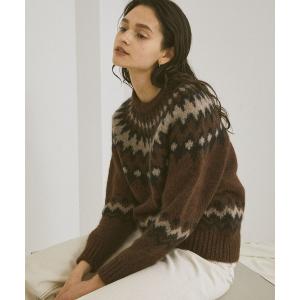 ニット 【BATONER(バトナー)】モヘアノルディッククルーネックニット　BN-20FL-054