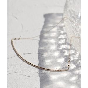 ネックレス 「CLAIRE」「K10」カーブパイプショートチョーカーネックレス レディース