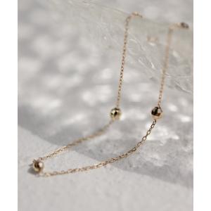 バングル 「CLAIRE」「K10」ミラーボールポイントブレスレット レディース