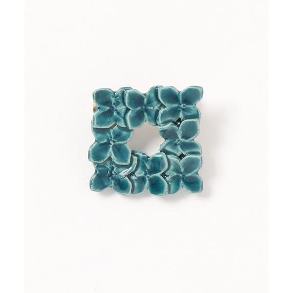 ブローチ 「irodori」花のbroach（ニチニチソウsquare） レディース