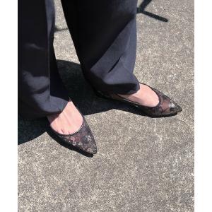 パンプス 「Dhyana.」レースフラットシューズ
