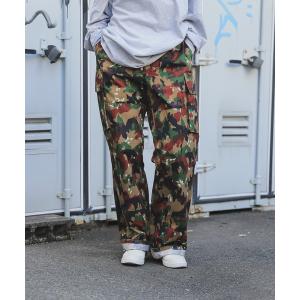 ワイドパンツ カーゴパンツ 実物 新品 スイス軍 M-83 アルペンカモフィールドパンツ メンズ レディース