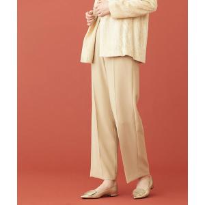 パンツ ダブルサテン セミワイドパンツ レディース