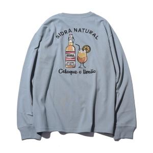 tシャツ WEB限定 SIDRA バック刺繍 クルーネック ロングスリーブTEE/カットソー/ロンT メンズ