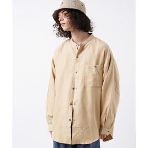 シャツ ブラウス ビッグシルエット バンドカラーシャツ / ビッグシルエット / オーバーサイズ