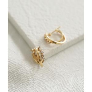 18金 K18 18k K18PG ピンクゴールド ピアス フープピアス 大きめピアス