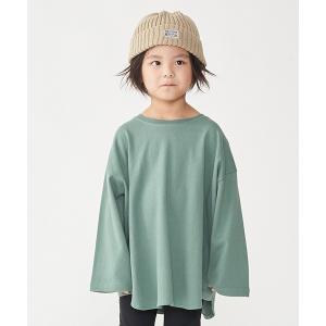 tシャツ 「WEB限定」カーブ裾ロング丈Tシャツ キッズ 子供服 男の子
