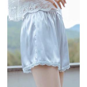 下着 裾レースペチコートショートパンツ
