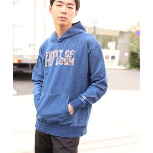 パーカー ZOZO限定インディゴ裏毛プリントパーカー / スウェット / 長袖 / プリント / カジュアル / ユニセックス レディース メンズ