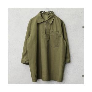 シャツ ブラウス 実物 新品 デッドストック チェコ軍 3/4 SLEEVE（七分袖）プルオーバー ワークシャツ メンズ レディース