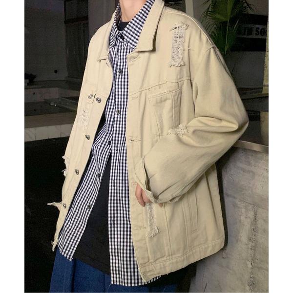 カバーオール 「neos -addictive design-」ビッグシルエット ダメージ ポケット...