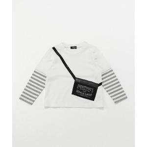 tシャツ サコッシュ付き レイヤード長袖Ｔシャツ キッズ 子供服 男の子 女の子