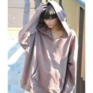 パーカー オーバーサイジングハーフジップ裏毛パーカー「インフルエンサー 田舎系×anown 限定コラボ」 メンズ