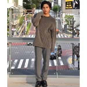 ニット ビッグシルエット ストライプニット