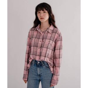 シャツ ブラウス OLSEN UTILITY SHIRT GD BLUSH FLANNEL