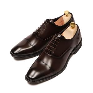 ビジネスシューズ 「Stnd works/スタンドワークス」走れる!!カウレザースクエアトゥ　ストレートチップドレスシューズ メンズ