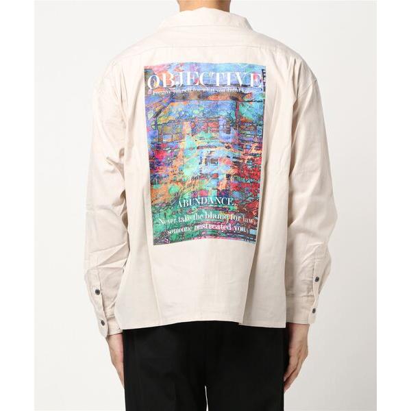 シャツ バックプリントビッグシルエットシャツ メンズ レディース